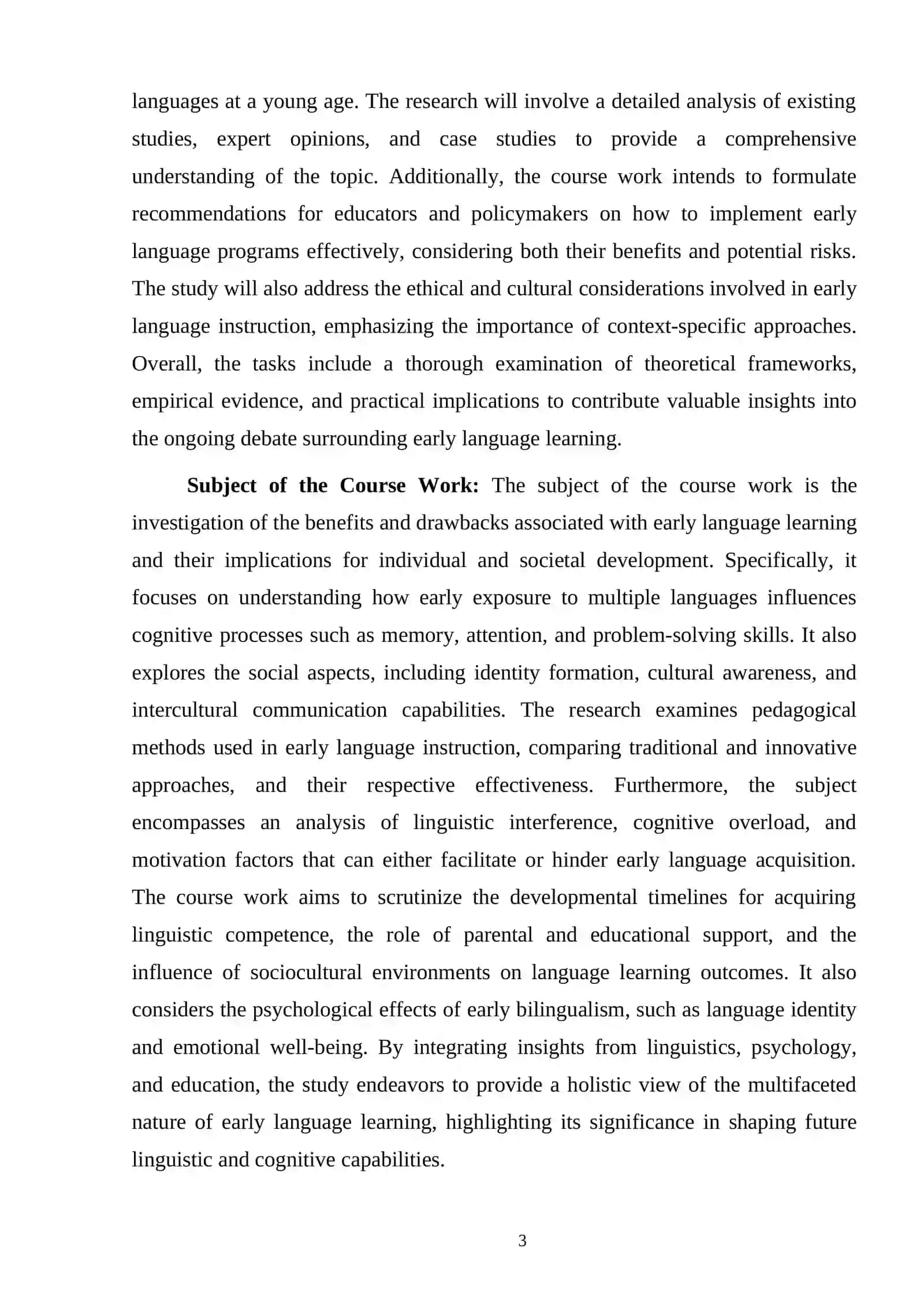 ADVANTAGES AND DISADVANTAGES OF EARLY LANGUAGE LEARNING 3