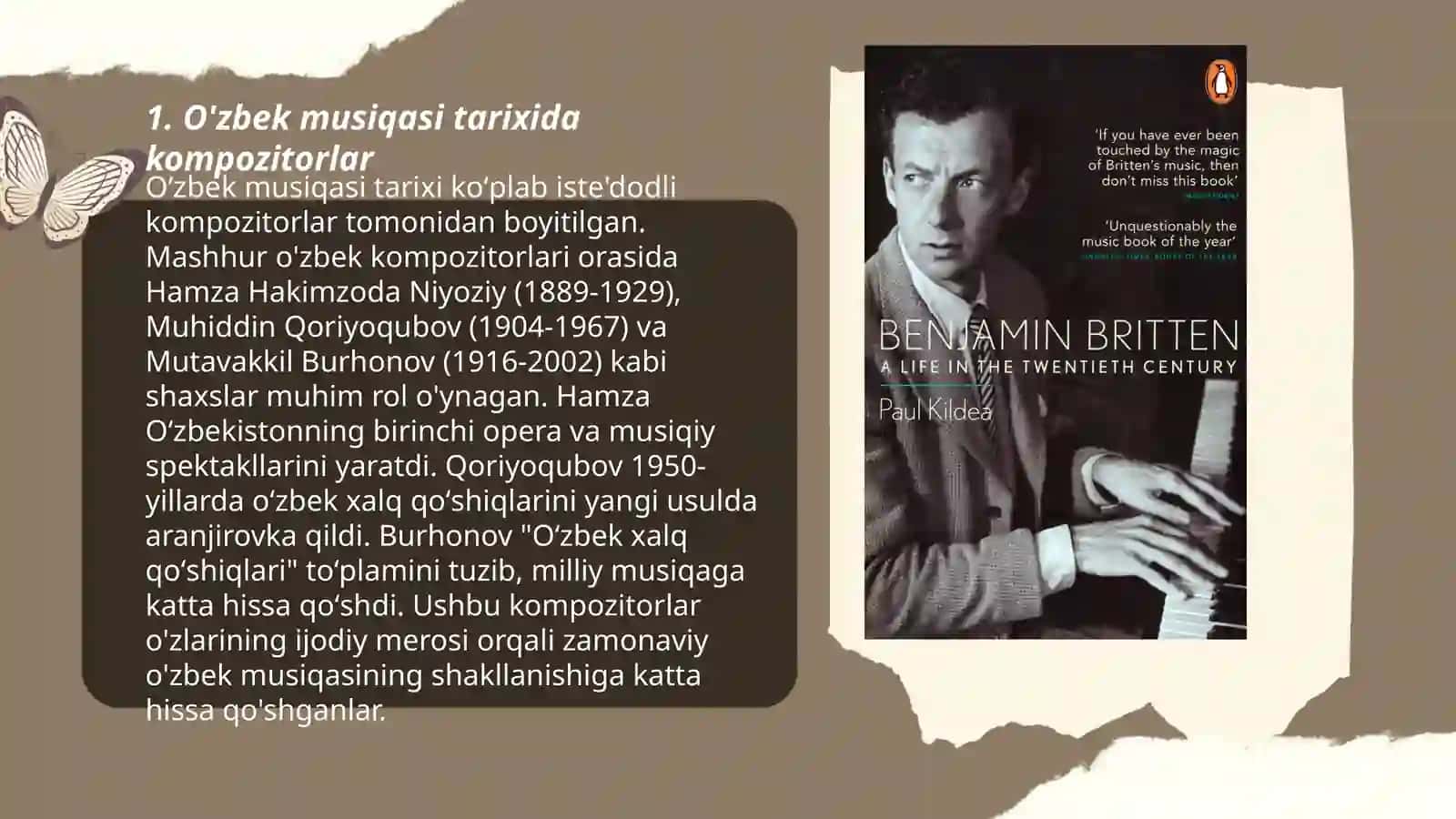 O'zbek musiqasi kompozitorlari hayoti 3