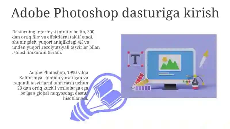 Adobe Photoshop dasturining imkoniyatlari 3