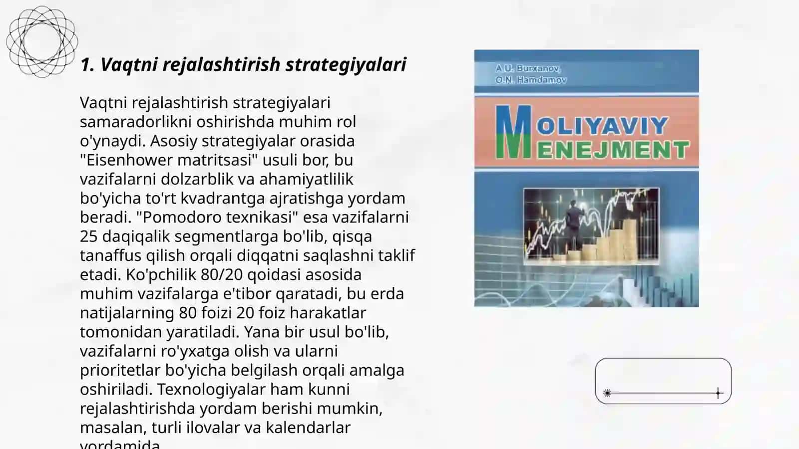 Stamatalogiyada taym menejment 3