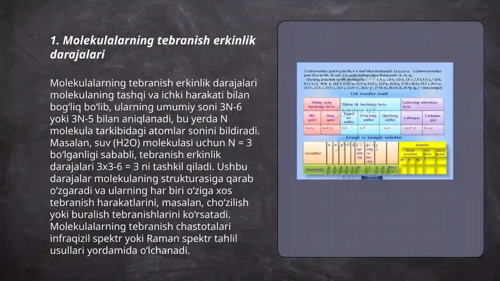 Ichki energiyaning erkinlik darajasi bo’yicha taqsimot qonuni 3