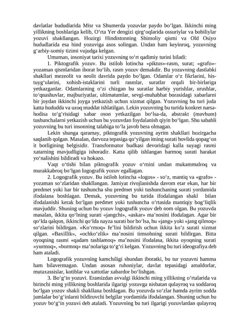 Paleografiyа. Insoniyat tarixidagi qadimgi yozuvlar 3