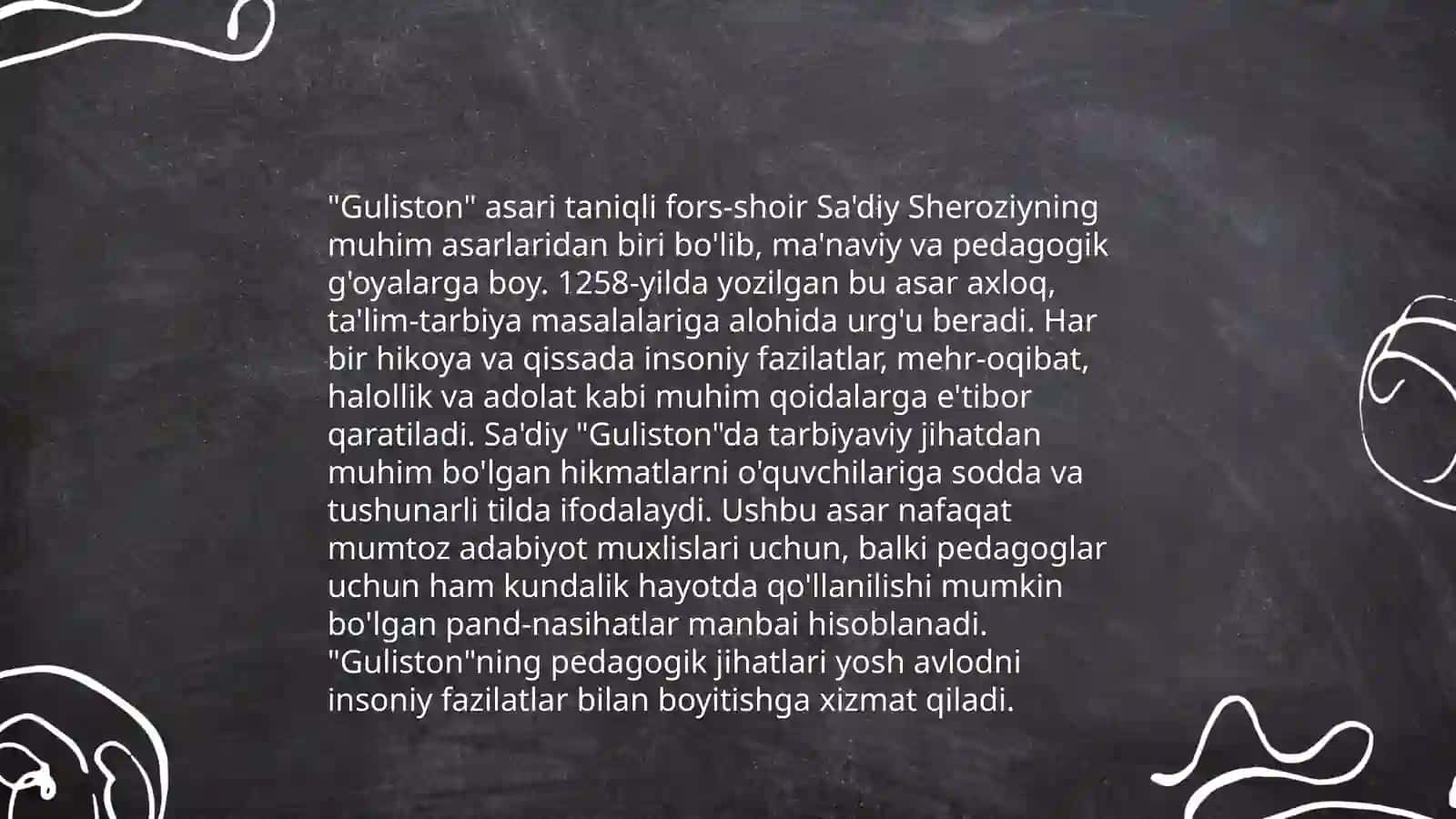Turkiy Guliston yoxud axloq asarining tarbiyaviy ahamiyati 3