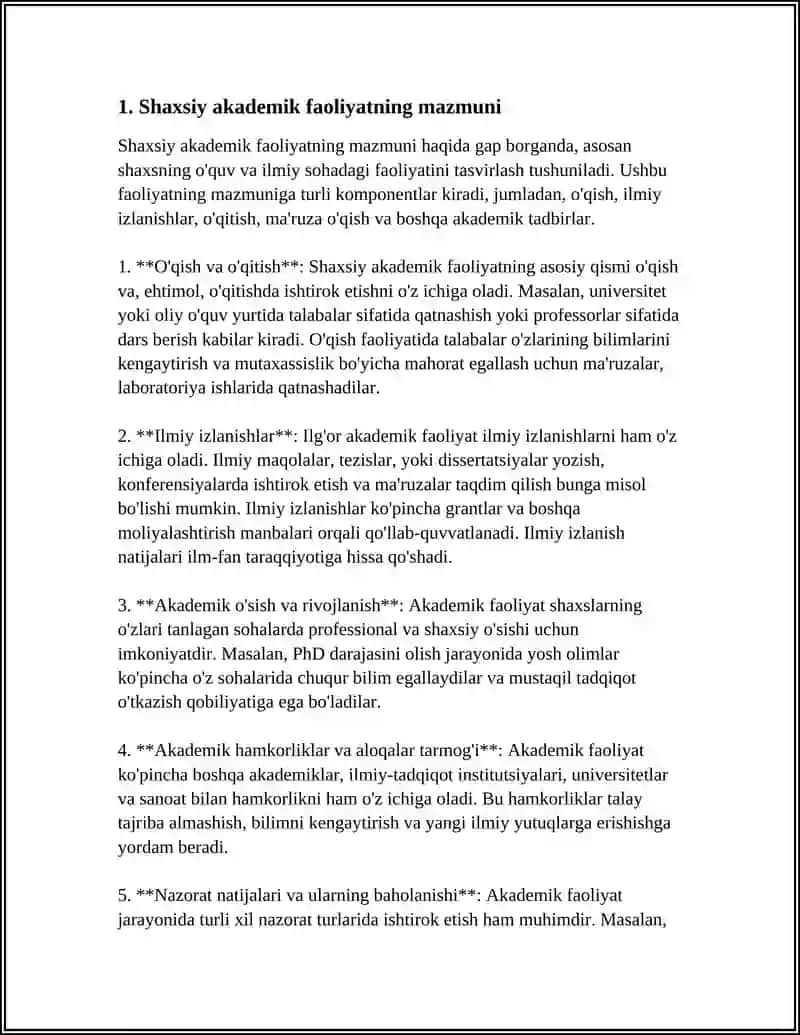 SHAXSIY AKADEMIK FAOLIYAT VA UNING MOHIYATI 3