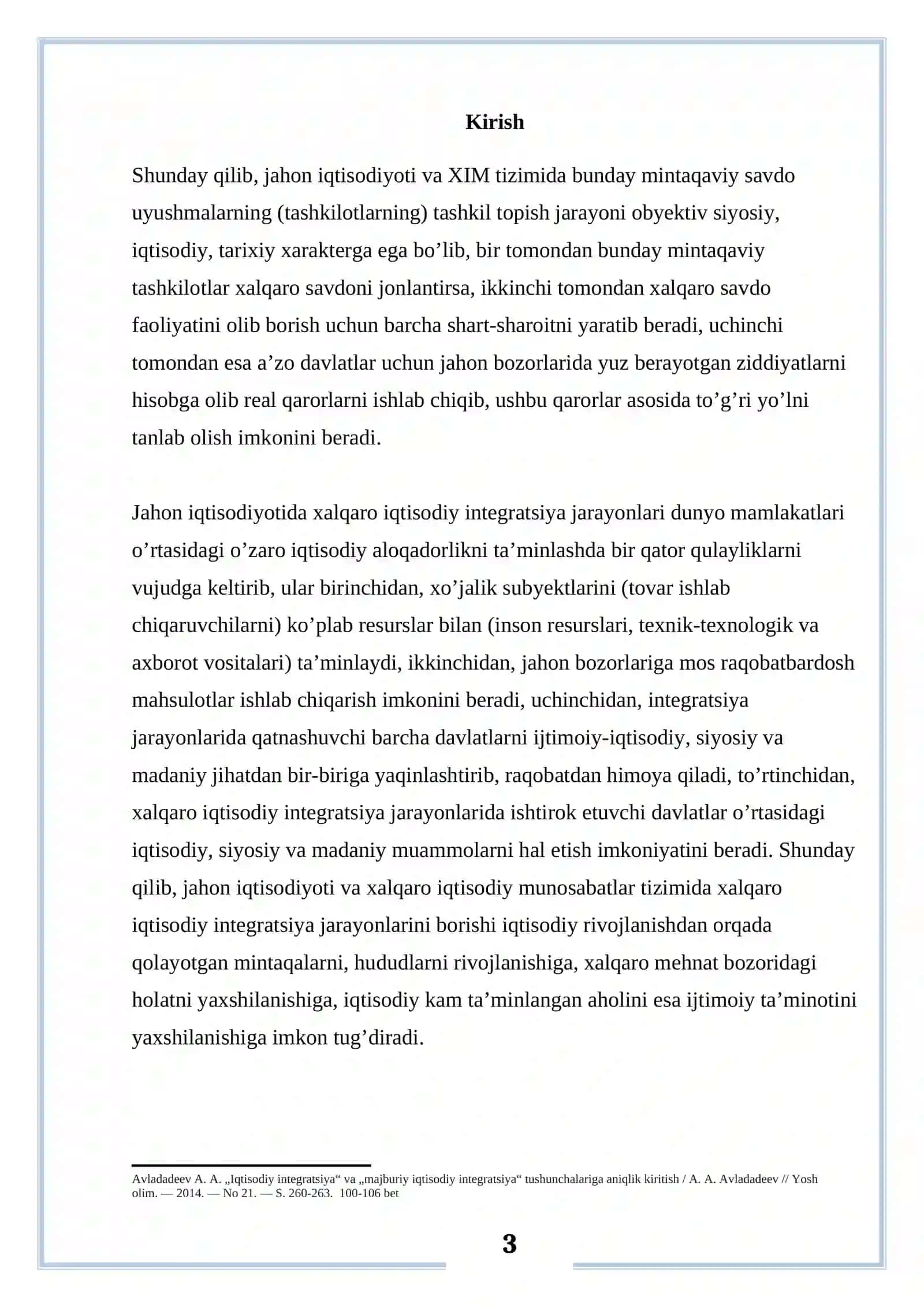 Xalqaro iqtisodiy integratsiya va uning mazmuni va shakllari 3