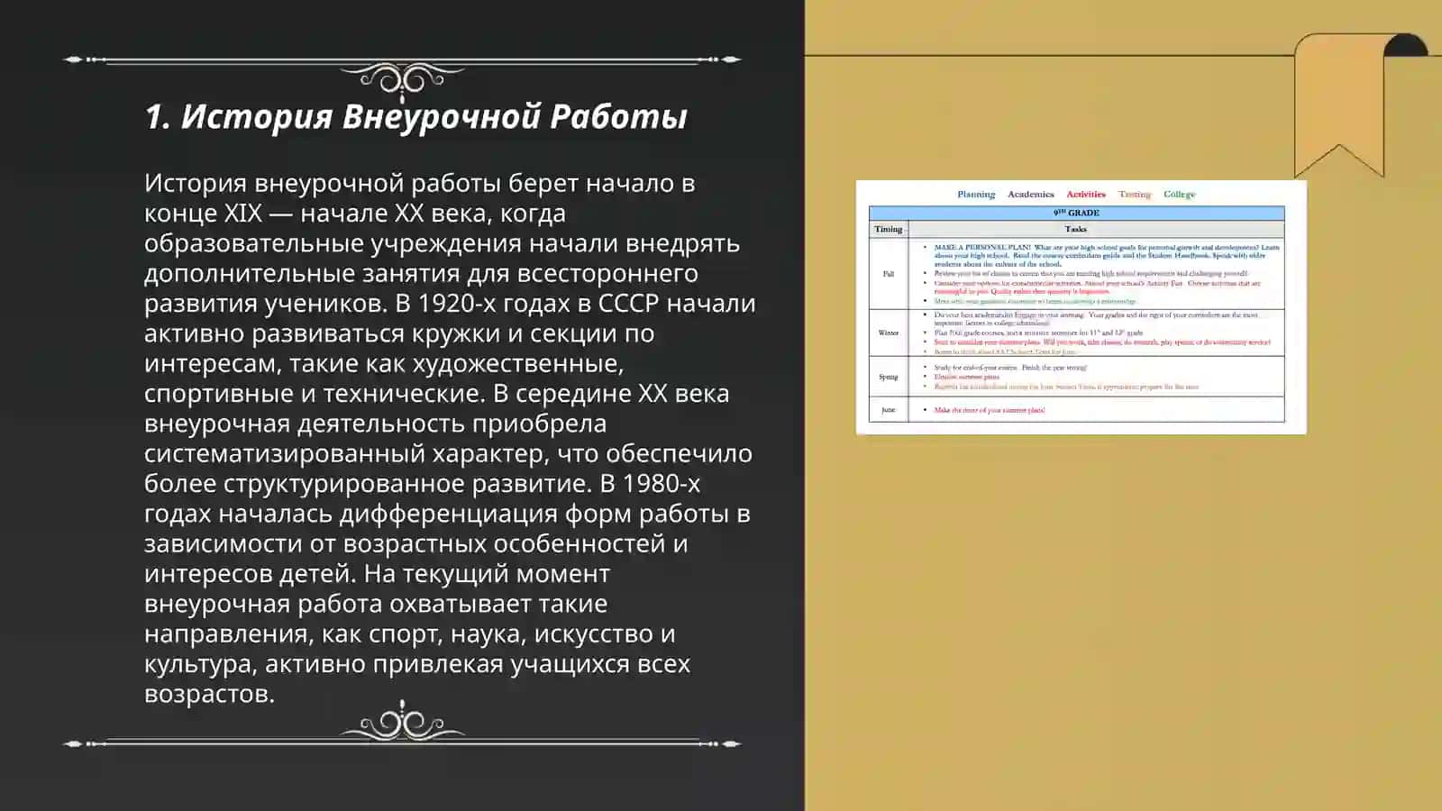 История Внеурочной Работы 3