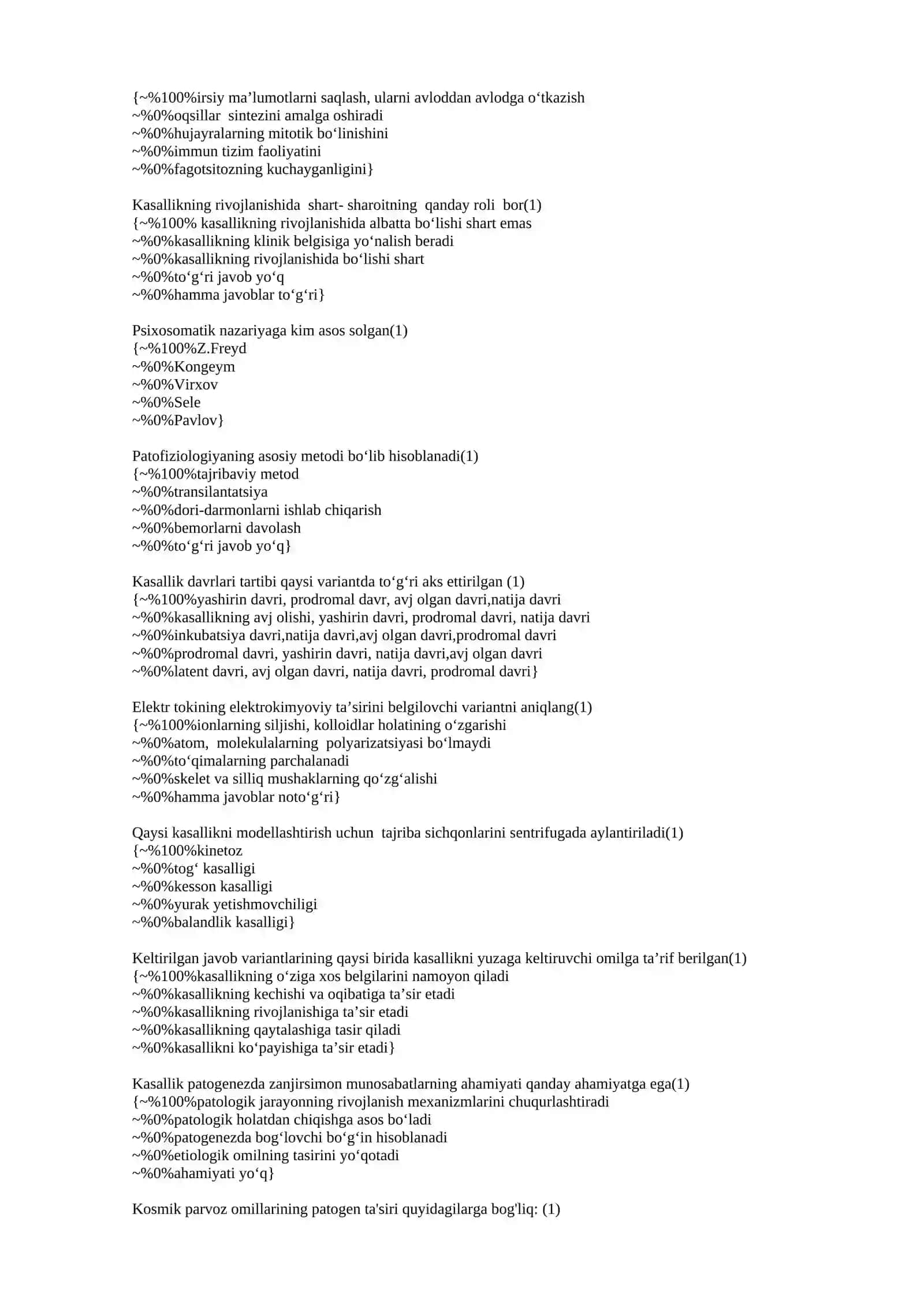 Patologik holatlarga quyidagilar kiradi 3