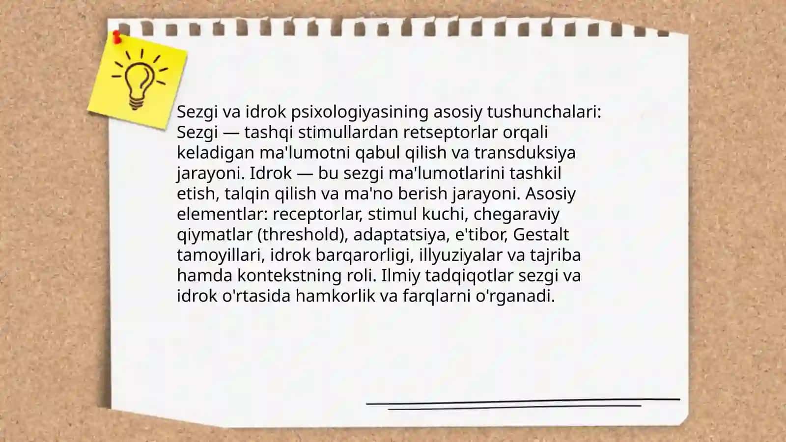 Sezgi va idrok psixologiyasi 3