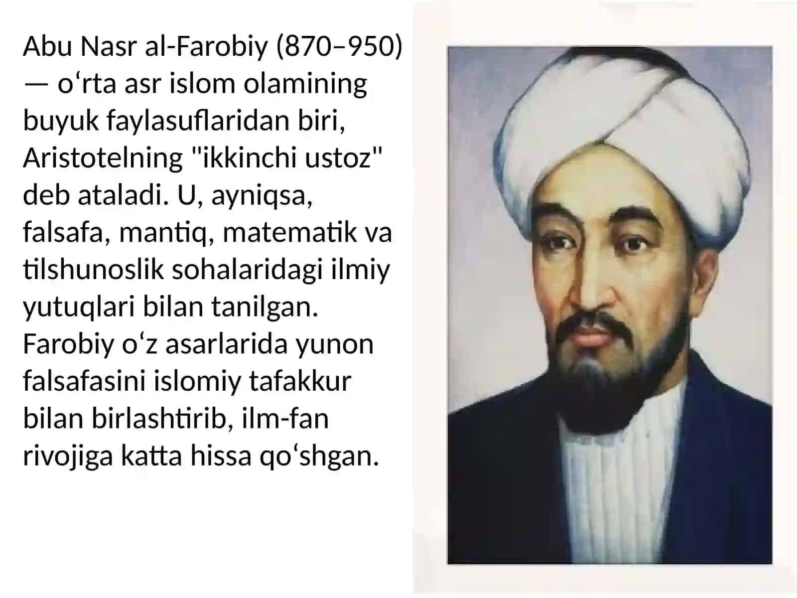 Abu Nasr Forobiyning tilshunoslikka qoʻshgan hissasi 3