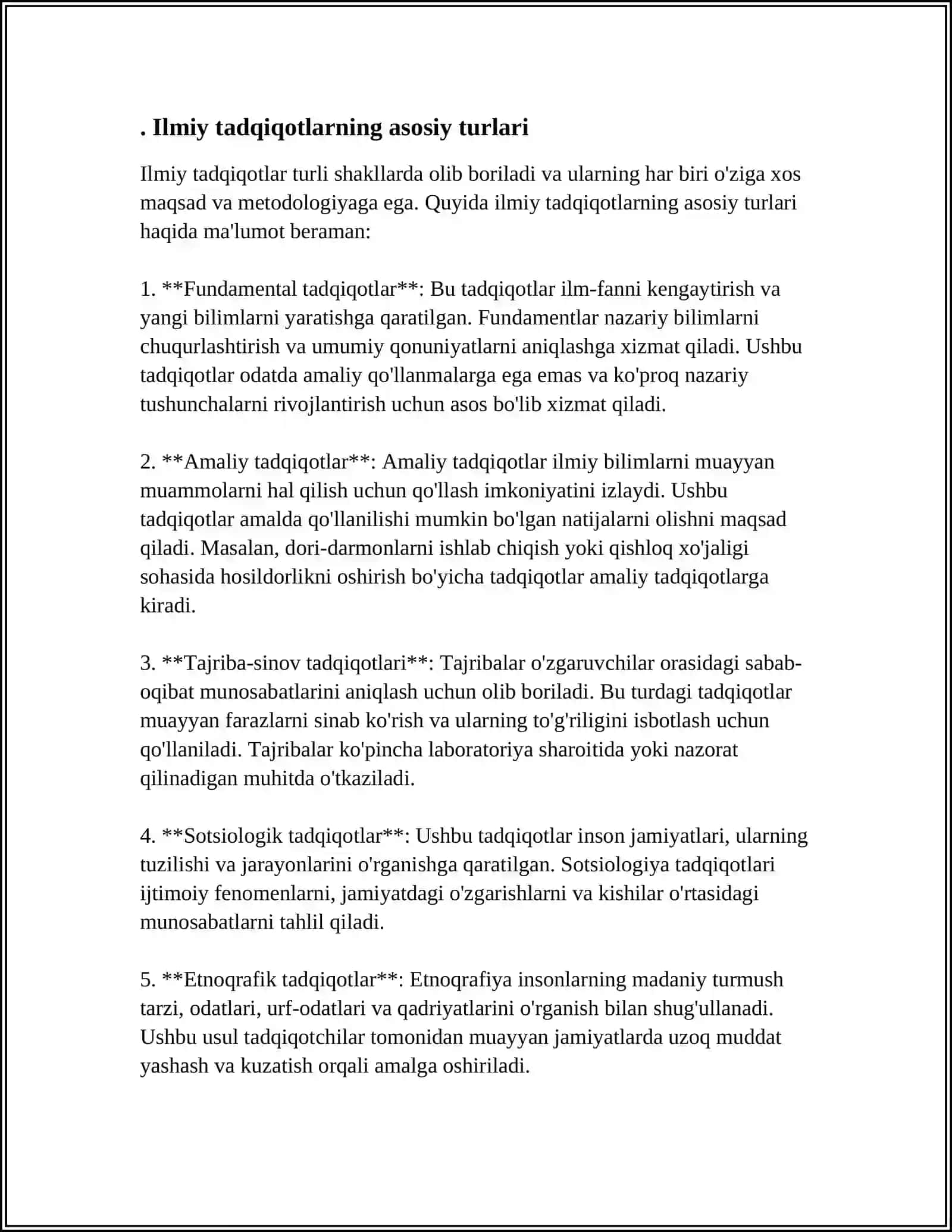 ILMIY TADQIQOT ISHLARINI TASNIFI 3