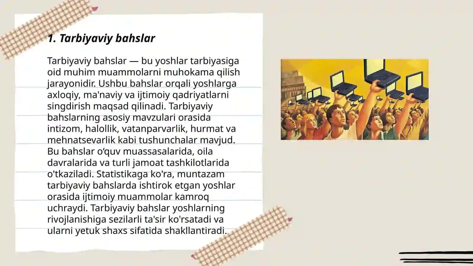 Tarbiyaviy bahslar 3