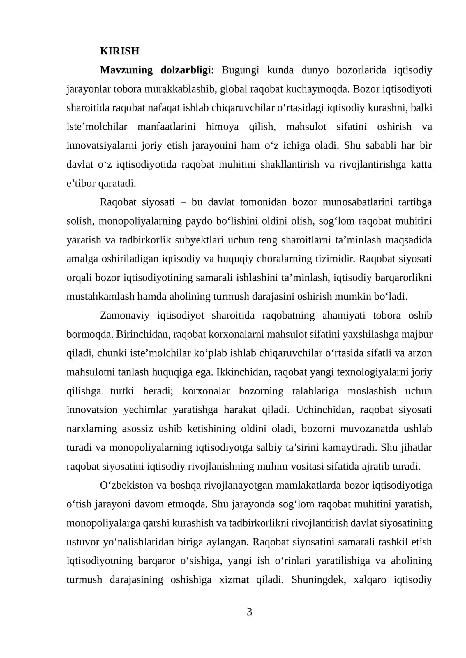 Raqobat siyosatining nazariy va iqtisodiy asoslari 3