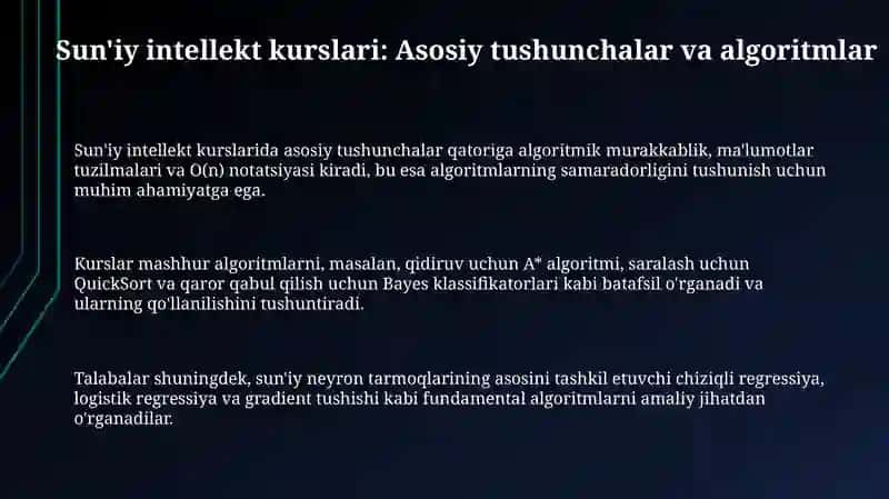 Sun'iy intellekt kurslari 3