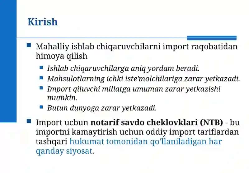 Notarif Savdo Cheklovlari va Yangi Proteksionizm 3
