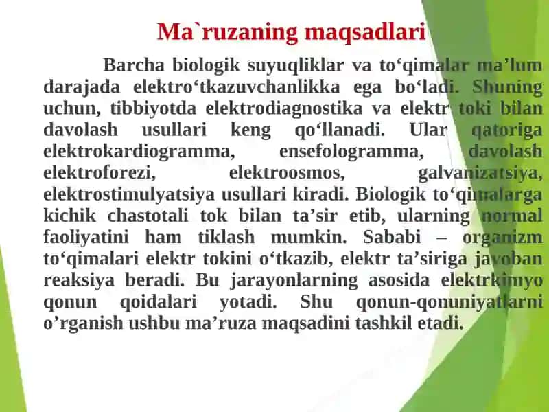 Elektrkimyo asoslari.Elektro’tkazuvchanlik 3