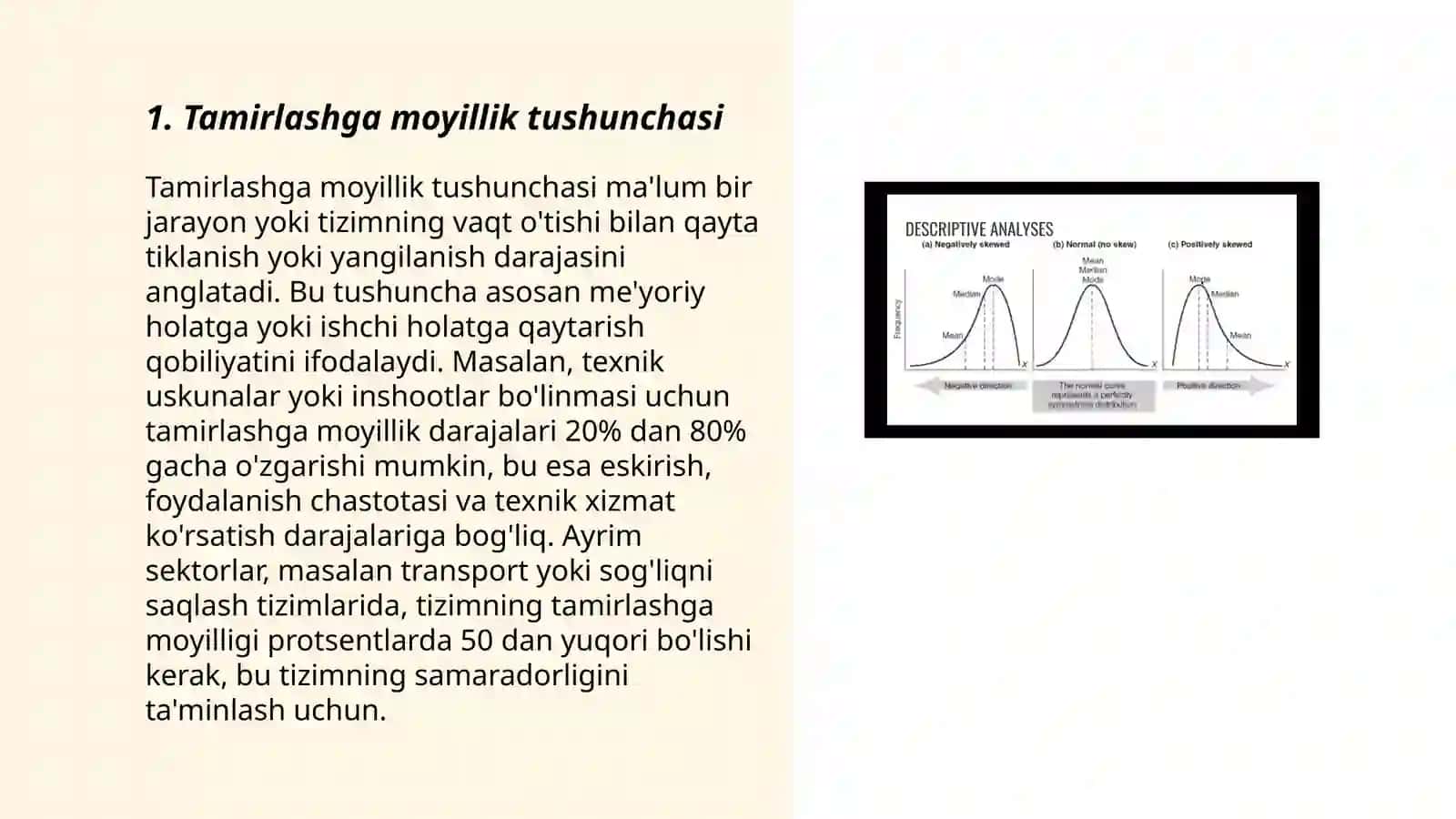 Tamirlashga moyillik va uning korsatkichlari 3