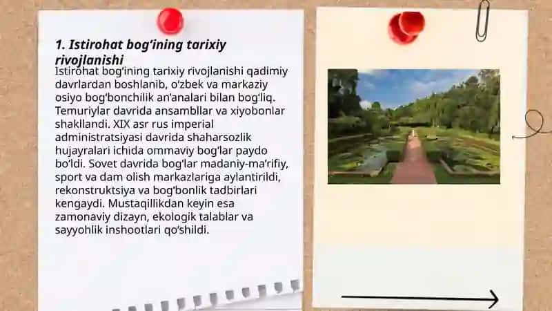 Istirohat bog‘ining tarixiy rivojlanishi 3