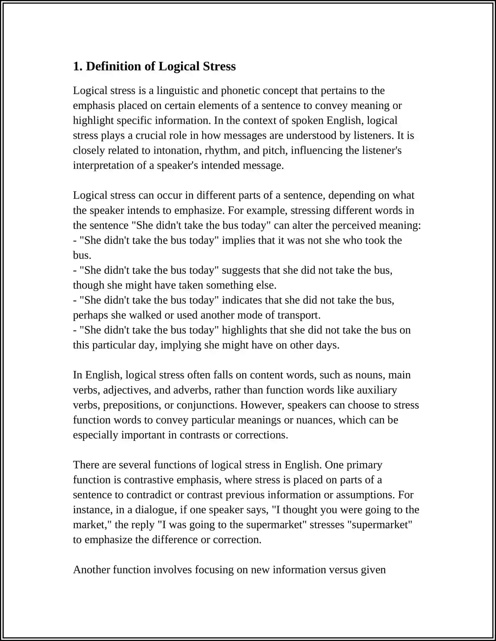 LOGICAL STRESS IN ENGLISH 3
