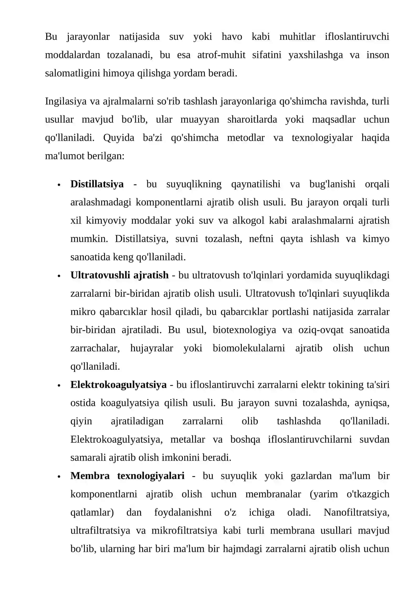 Ingilasiya va ajralmalarni so'rib tashlash 3