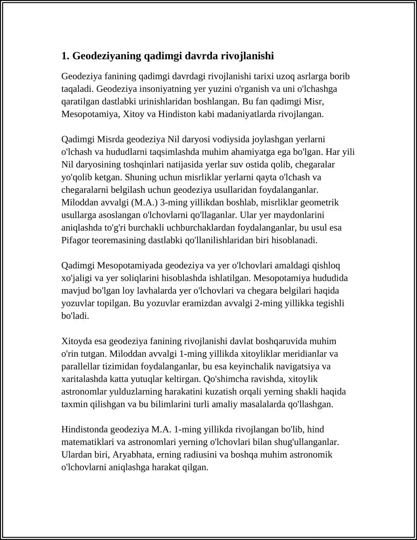 GEODEZIYANI RIVOJLANISH TARIXI 3
