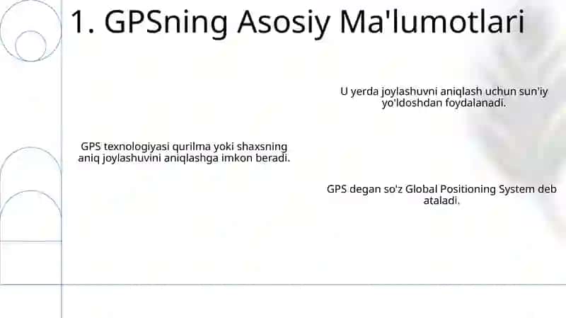 GPS tushunchasi va ularning turlari 3