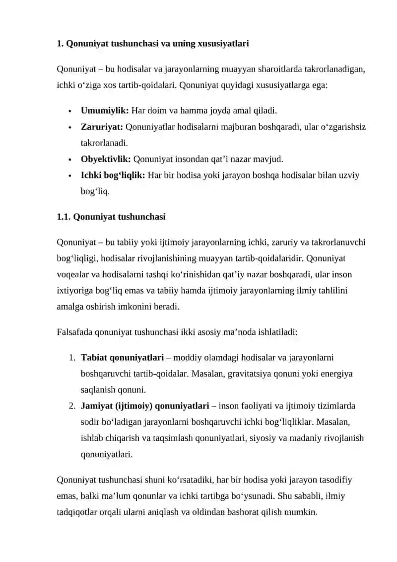 Qonuniyat tushunchasi va uning xususiyatlari 3