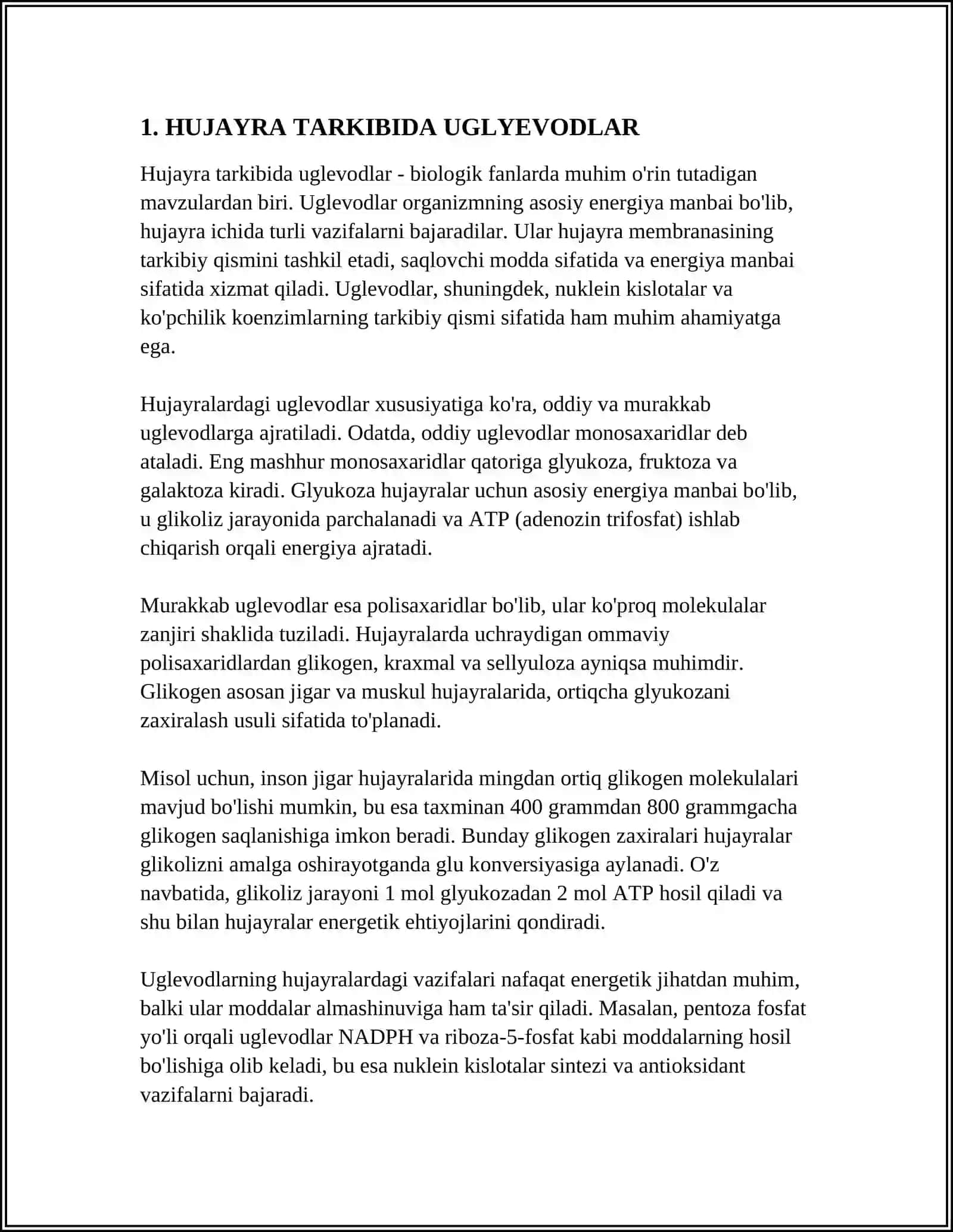 MUSTAQIL ISH Mavzu: HUJAYRANING KIMYOVIY TARKIBI 3