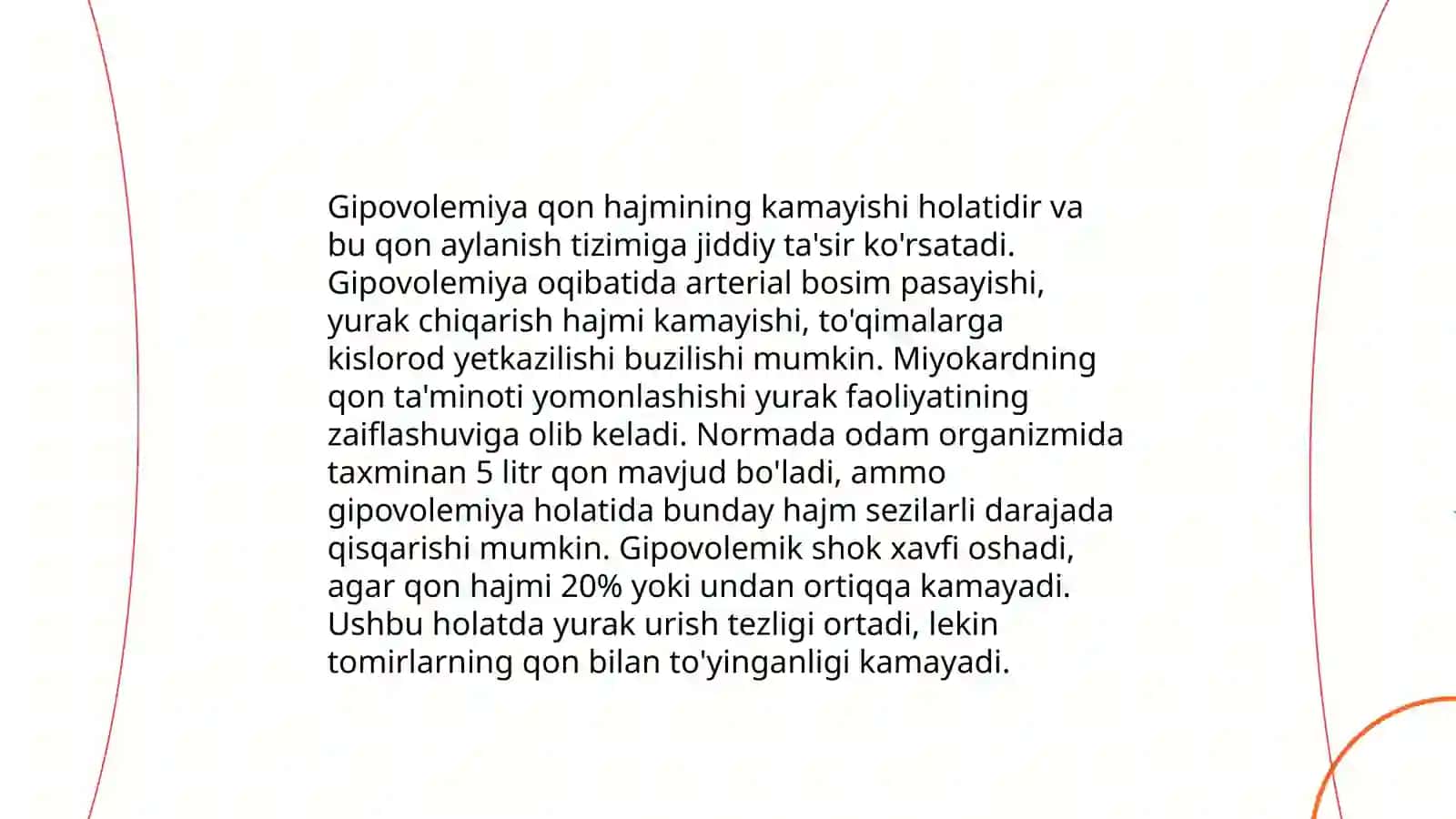 Gipovalemiyalarda qon aylanishning oʻzgarishi 3