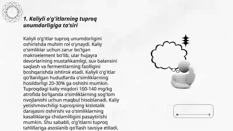 Kaliyli o'g'itlarning ekologik roli 3