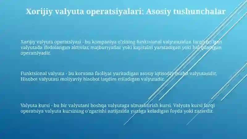 Chet el valyutasidagi operatsiyalar hisobi 3