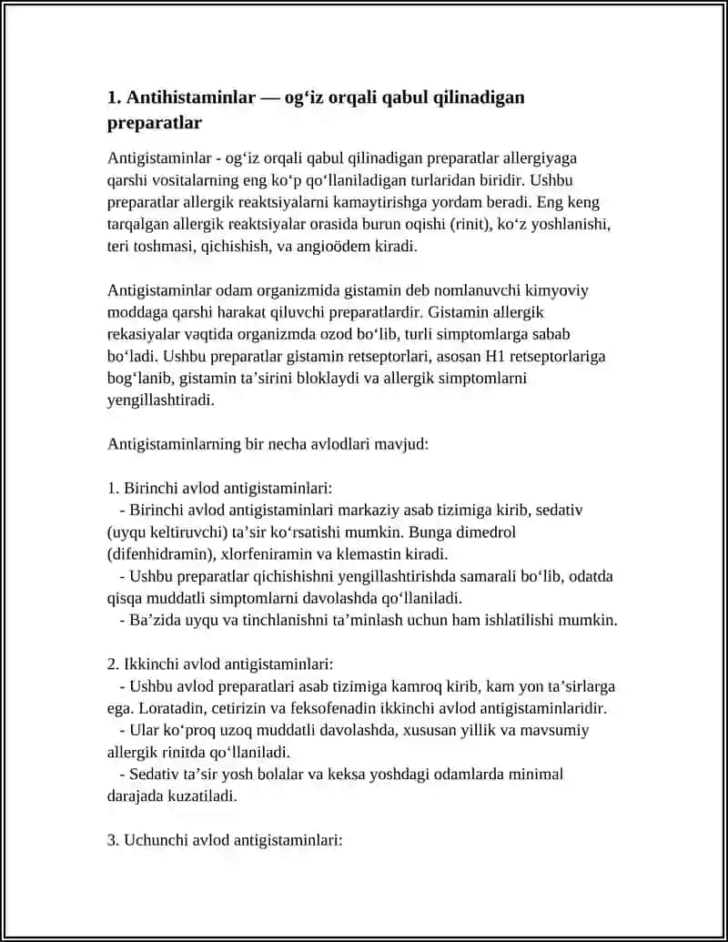 Antihistaminlar 3