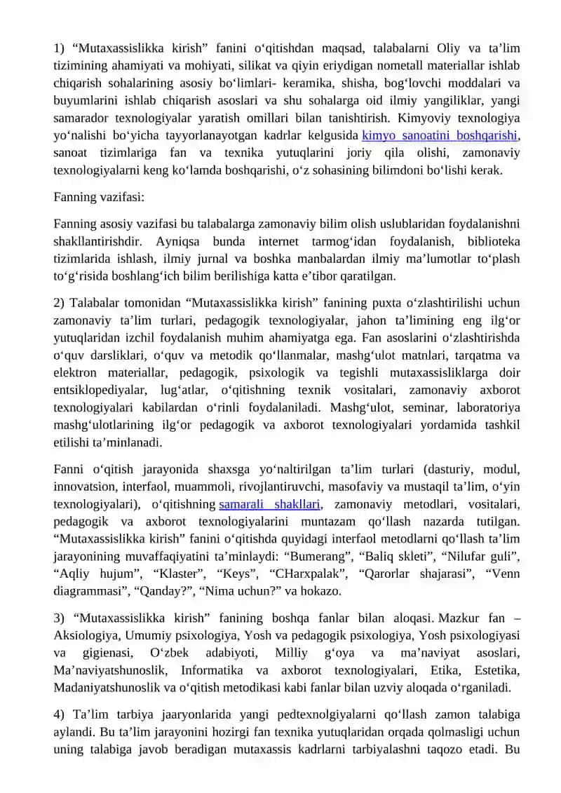 MUTAXASSISLIKKA KIRISH FAN SIFATIDA 3