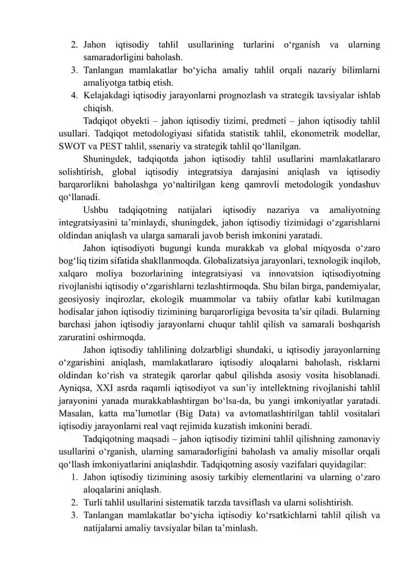 JAHON IQTISODIY TAHLIL USULLARI 3