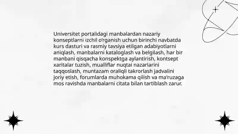 Nazariy masalalarni o'rganish 3