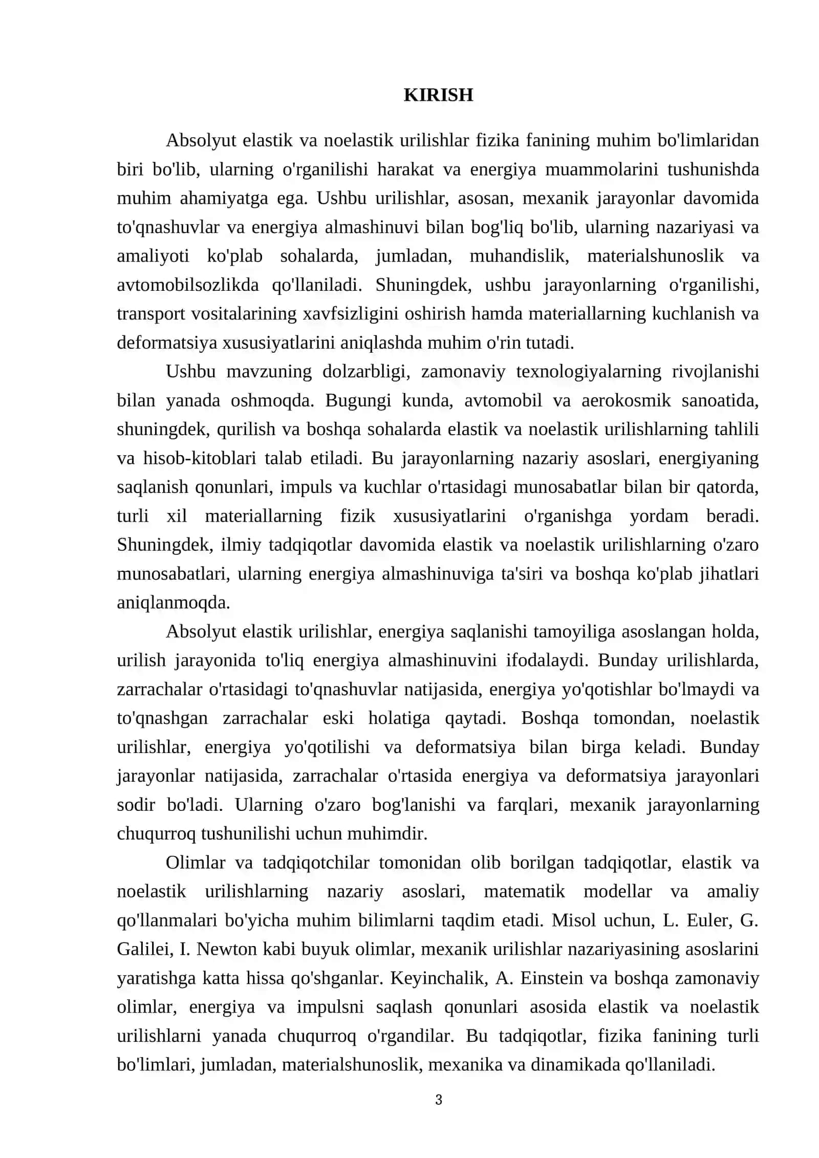 Absolyut elastik va noelastik urilishlar 3