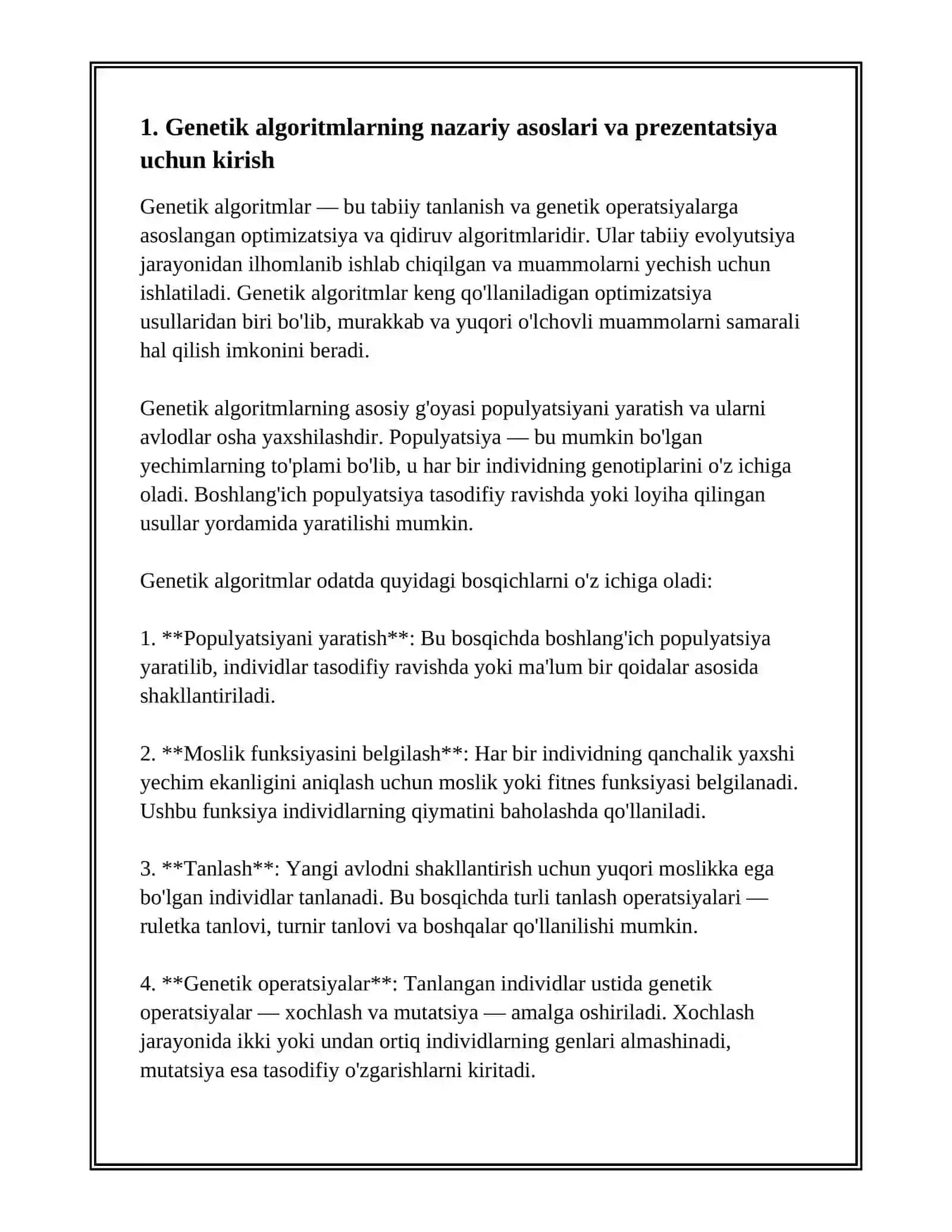 GENETIK ALGORITMLAR 3
