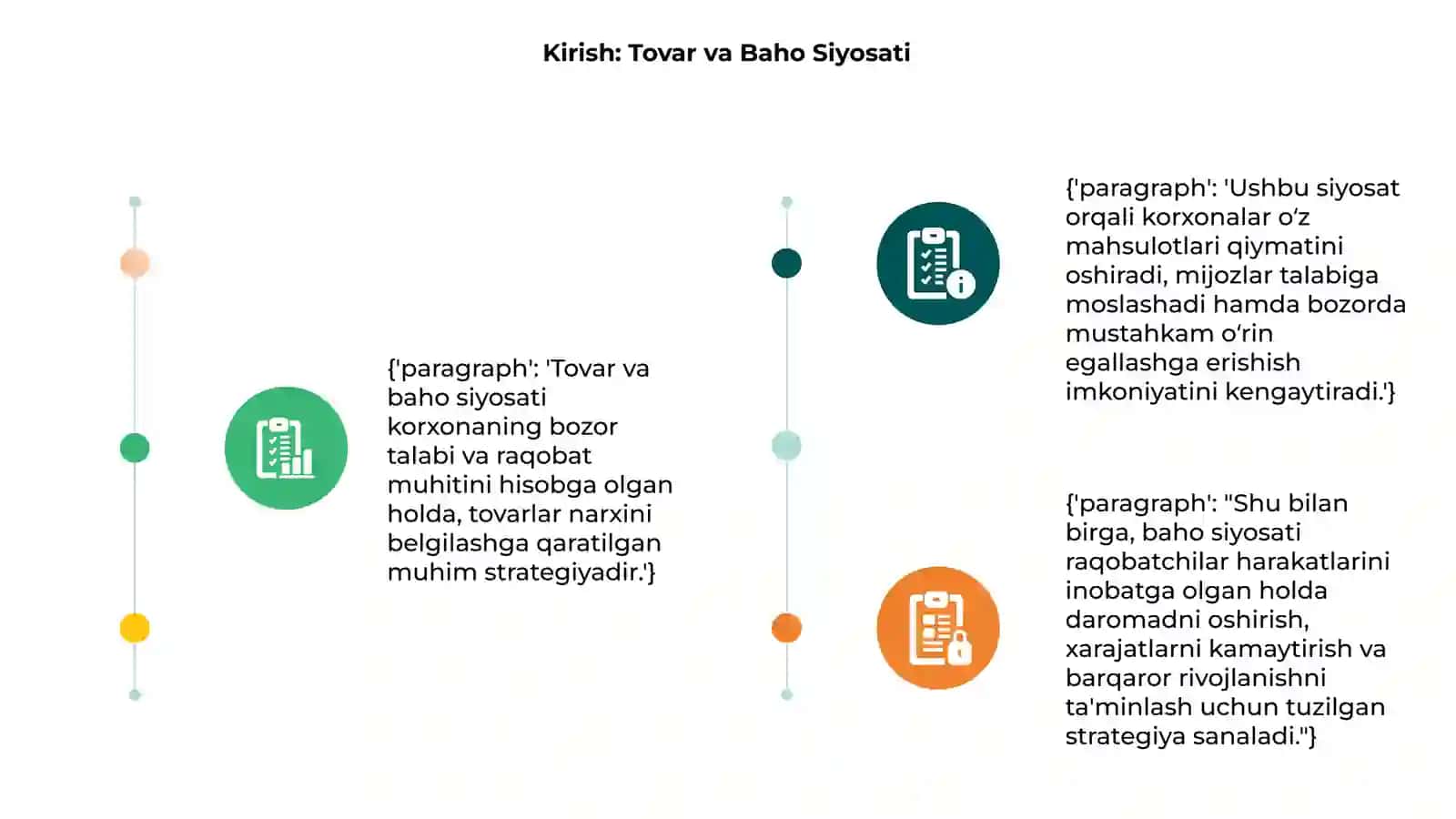 Korxona tovar va baho siyosatining tahlili 3