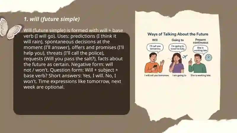 Ways of talking about the future 3
