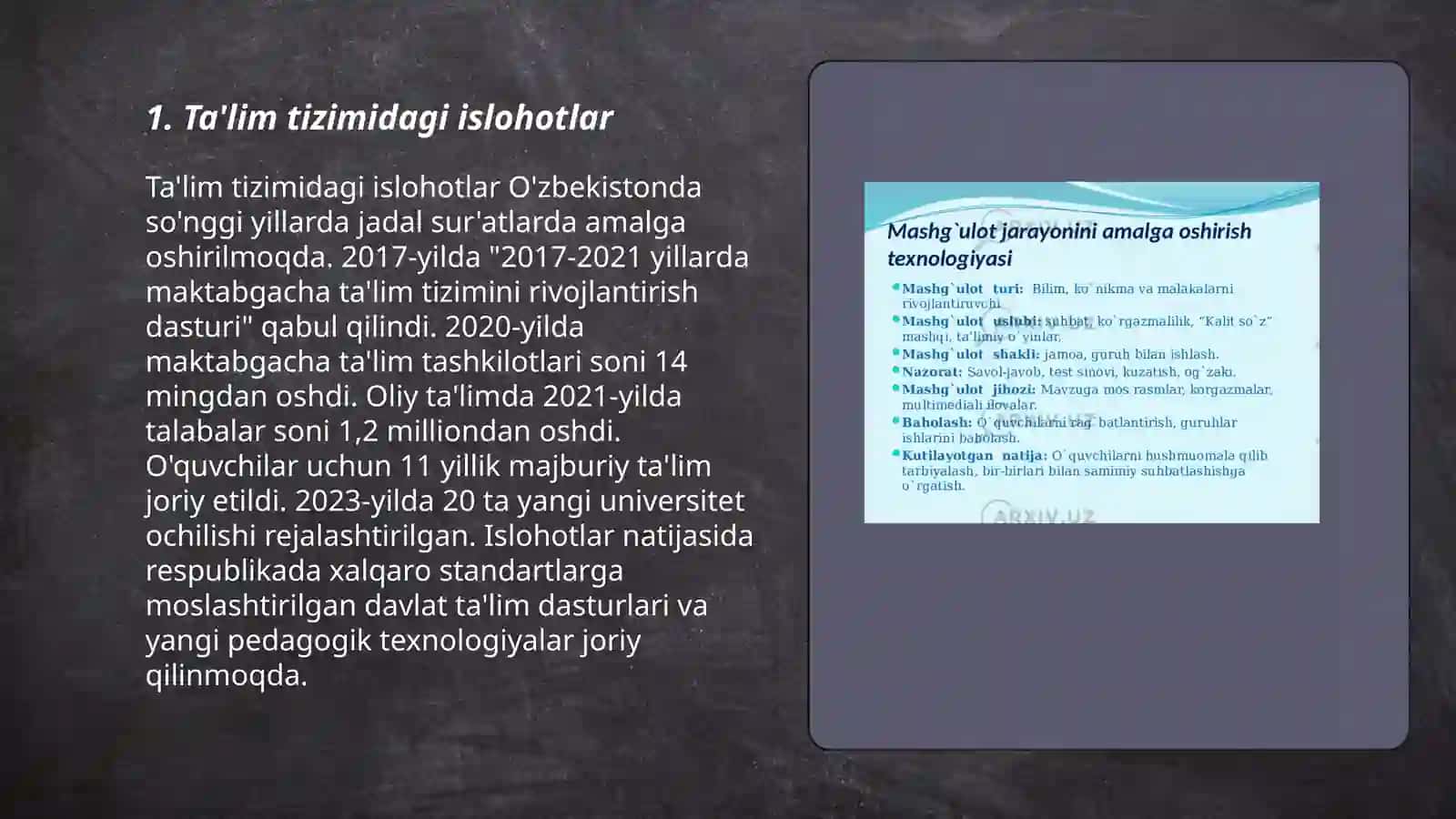 Ta'lim tizimidagi islohotlar 3
