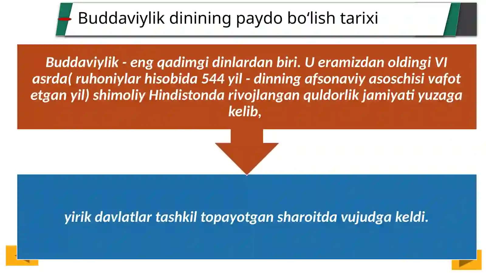 Buddizm dinining tarixi va asosiy g`oyalar 3