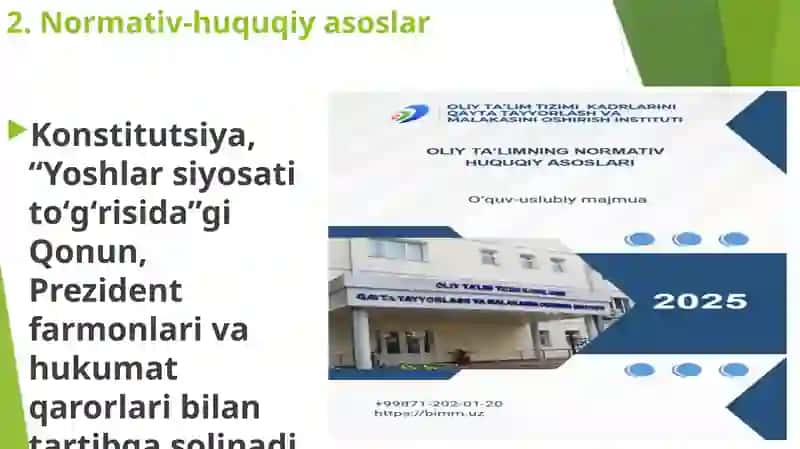 Oʻzbekistonda yoshlarga oid davlat siyosatining asosiy mazmuni 3