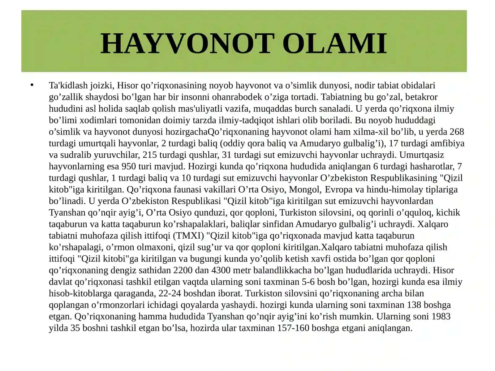 Hayvonot dunyosini muhofaza qilish 3