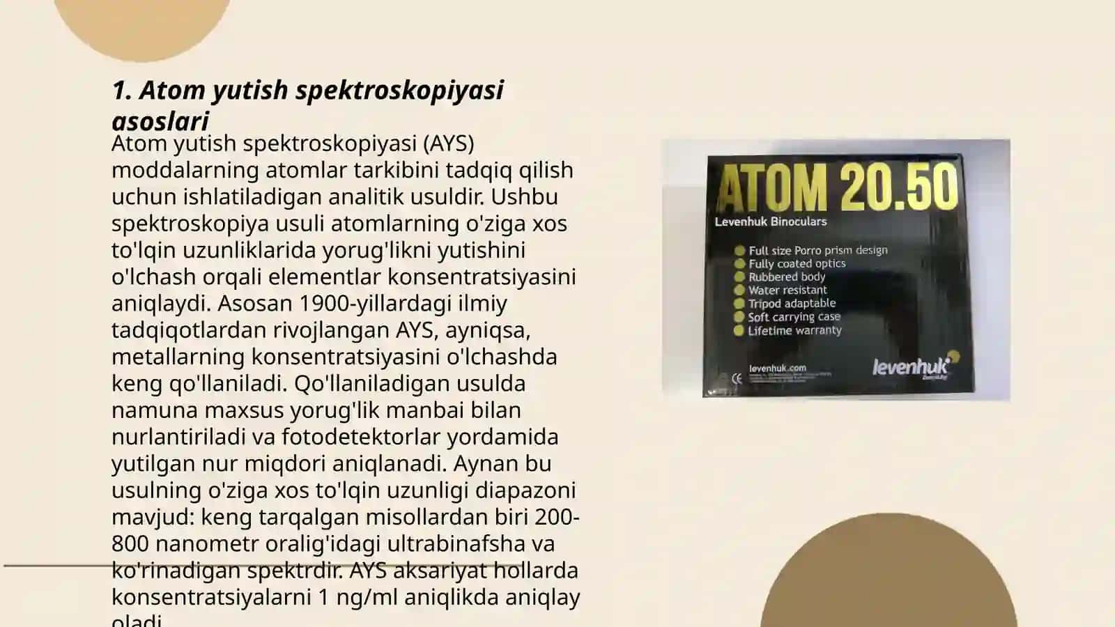Atom yutish spektroskopiyasi asoslari 3