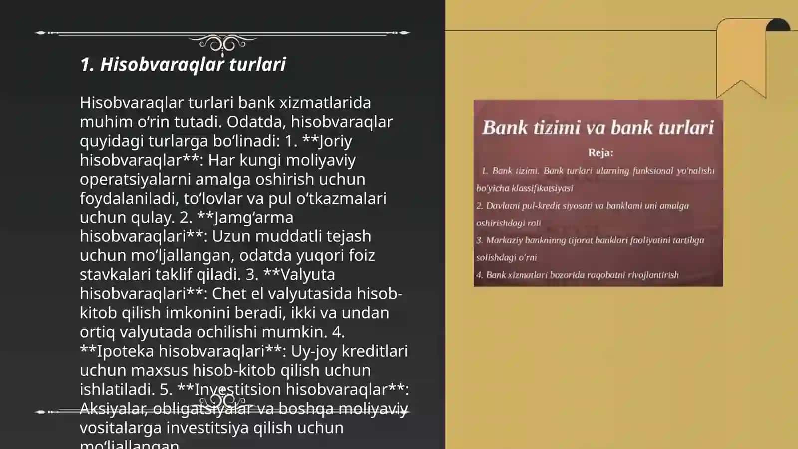 Bank turlari 3