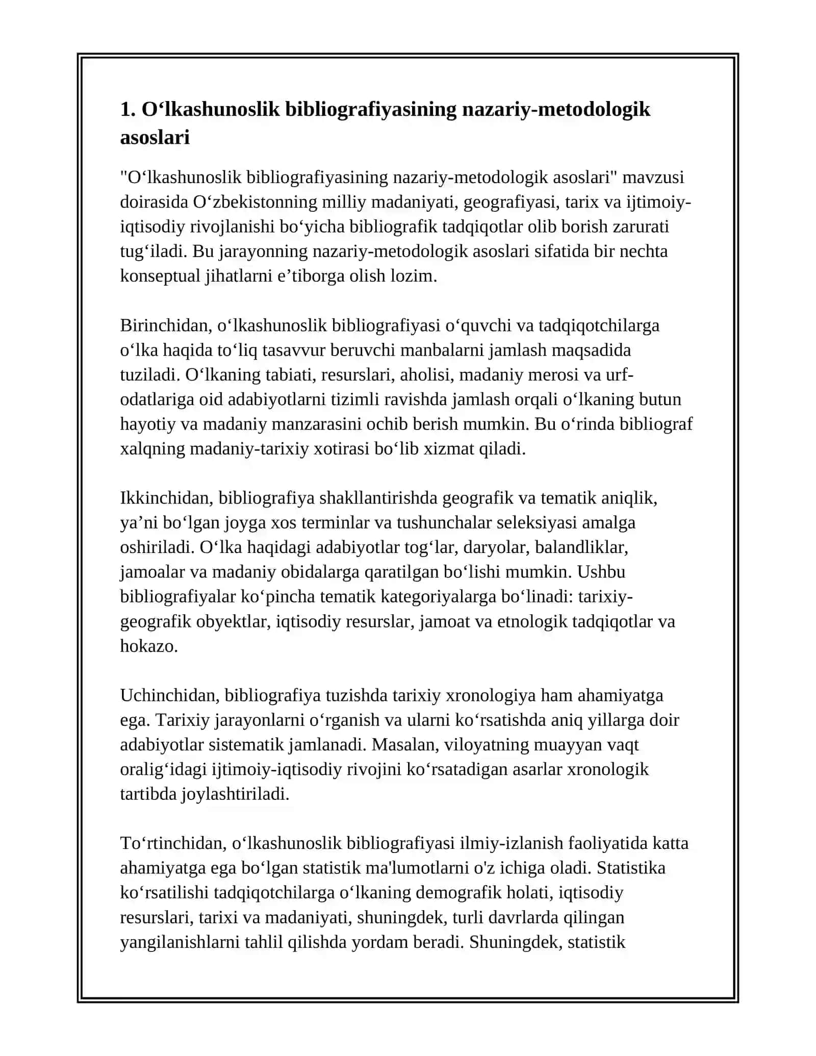 O`LKASHUNOSLIK BIBLIOGRAFIYASI 3