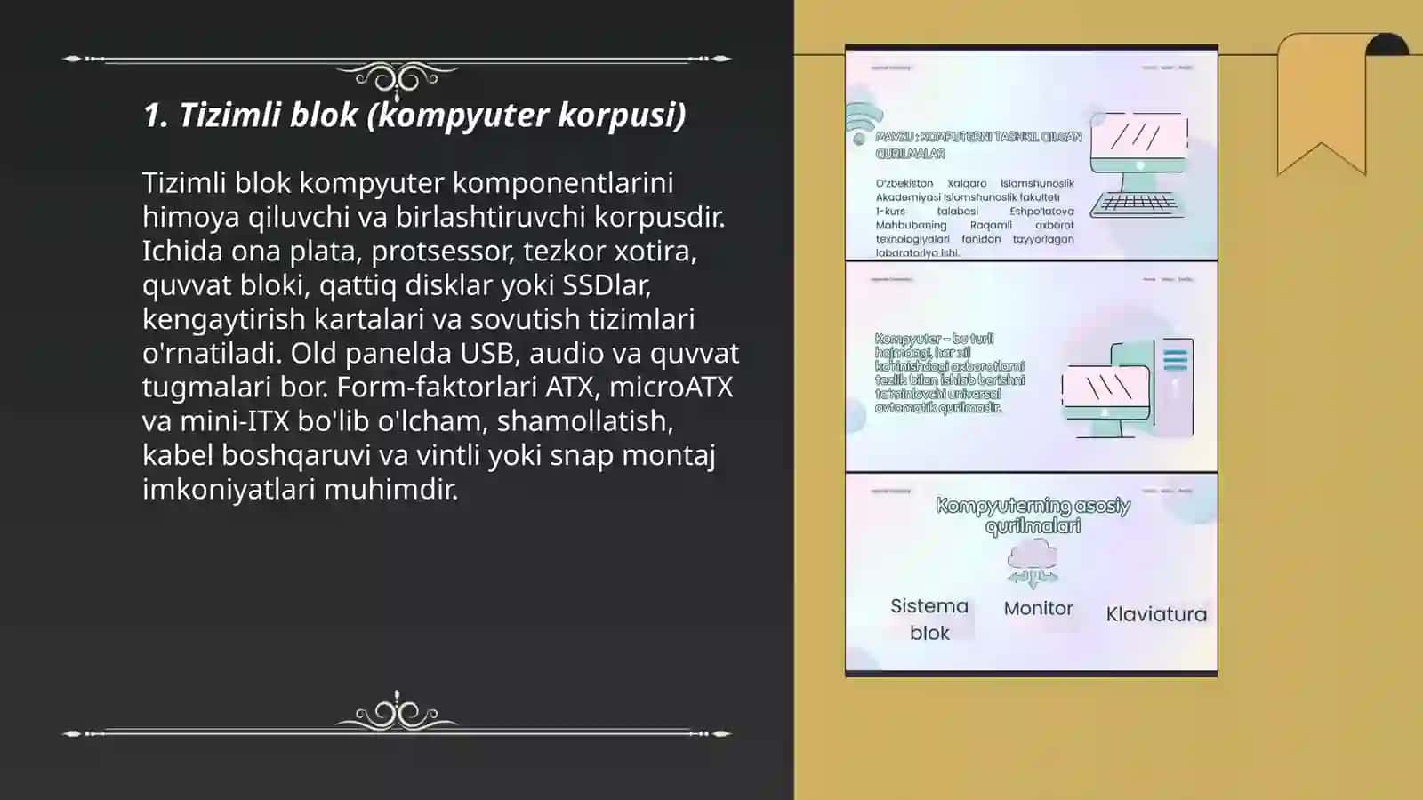 Tizimli blok (kompyuter korpusi) 3