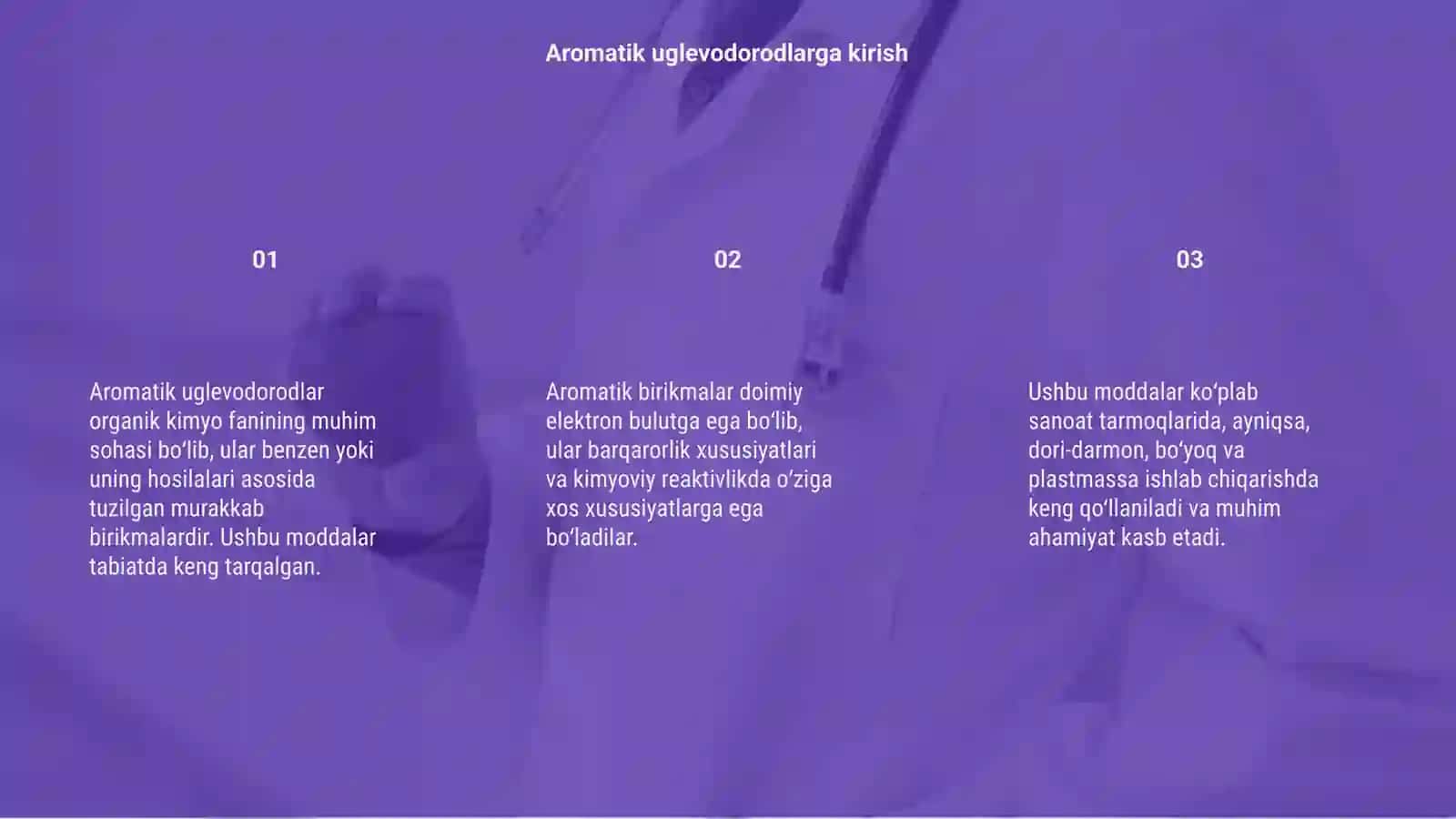 Aromatik uglevodorodlar va ularning hosilalari 3