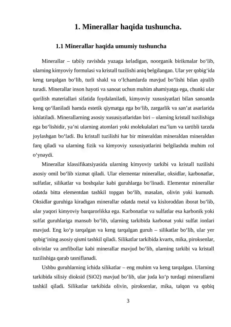 Minerallar haqida tushuncha 3