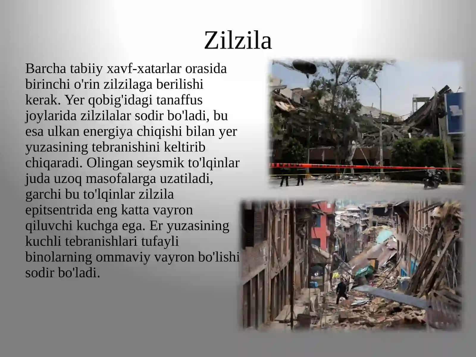 Xavfli tabiat hodisalari. Texnogen xavf va tahdidlar 3