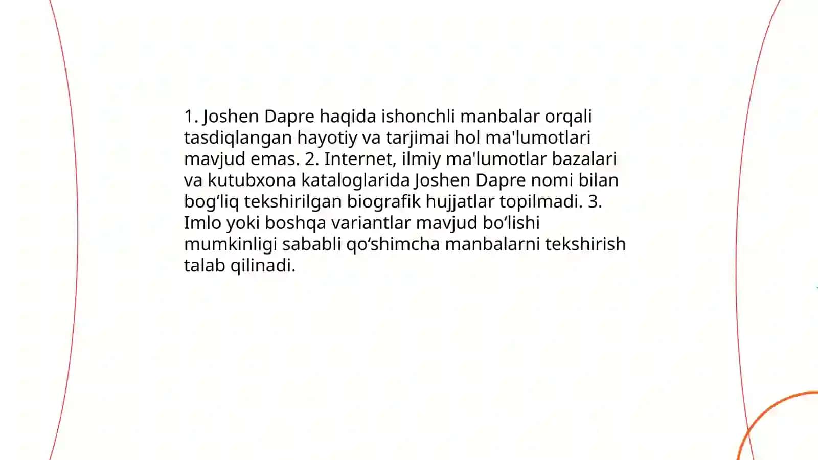 Joshen Dapre mavzusiga: hayoti va tarjimai holi 3